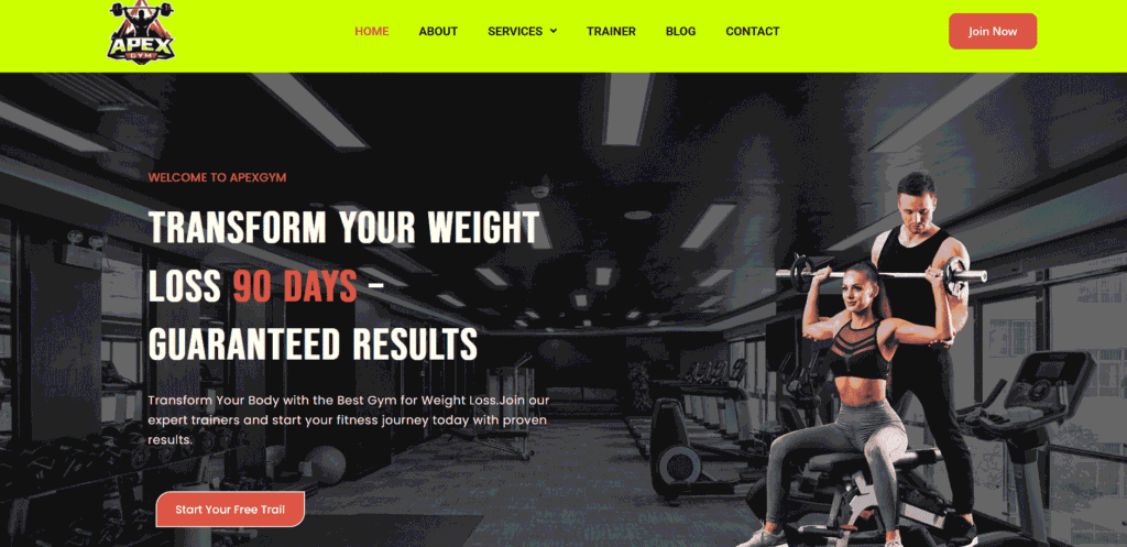 gym website