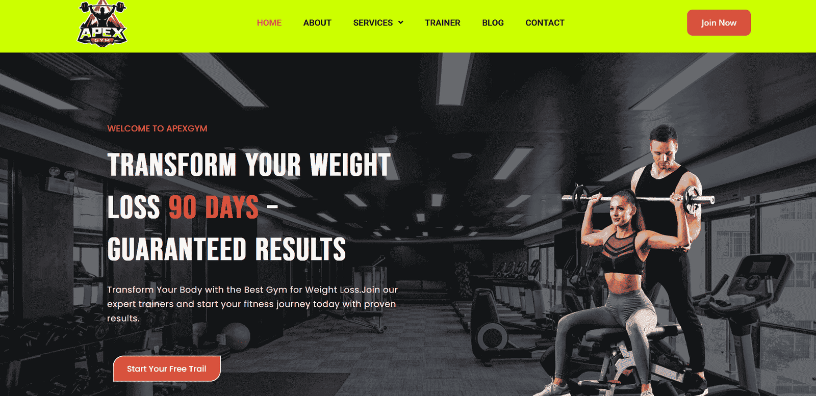 gym website