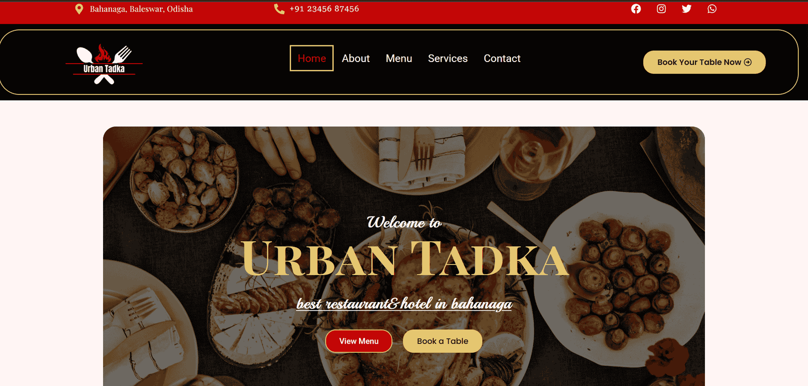 Professional Restaurant Website