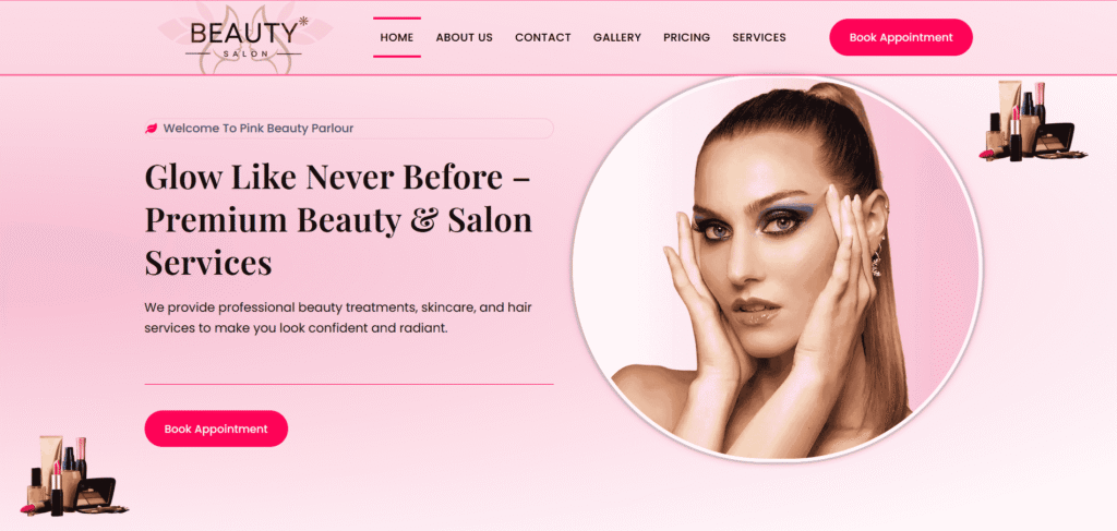 Elegant Beauty Parlour Website