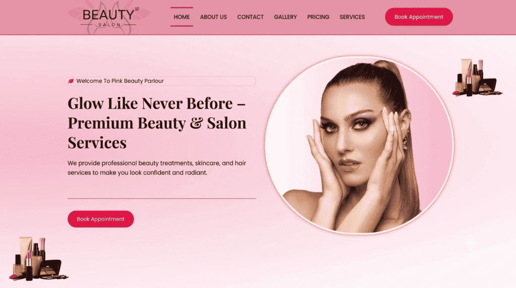 beauty parlour website